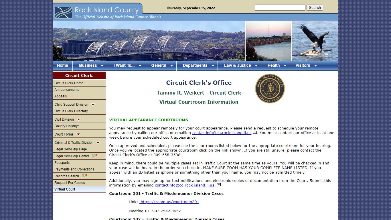 CircuitClerk - Virtual Courtroom Information - Rock Island County, Illinois